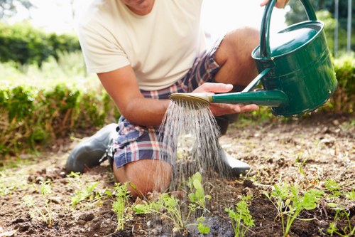 Professional landscape gardening in Kenley with paths and seating